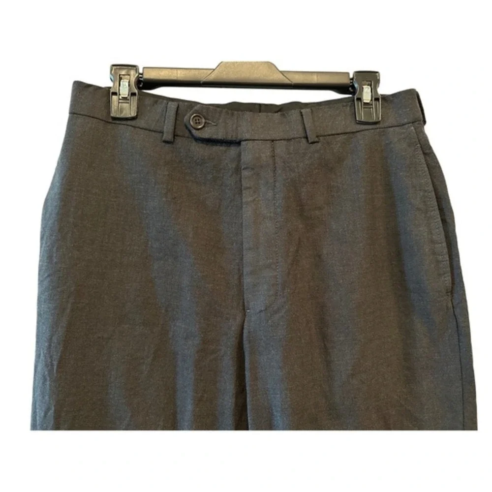 Brooks Brothers 346‎ Men's Gray Wool Lycra Stretch Dress Pants Size 29x28 Read